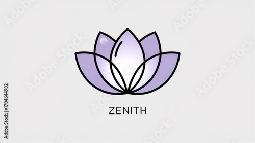 Zenith lotus flower logo design for wellness brand identity and spa or yoga studio branding inspiration