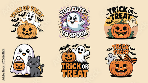 Spooky halloween t shirt design with classic elements