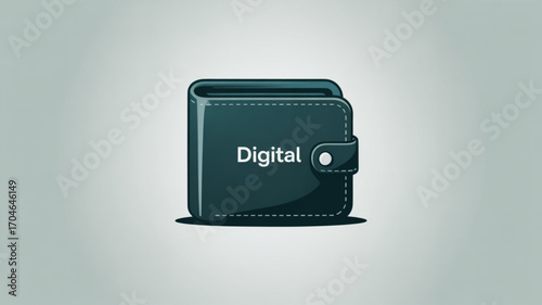 Digital wallet icon for cryptocurrency and online banking transactions secure payment and financial technology