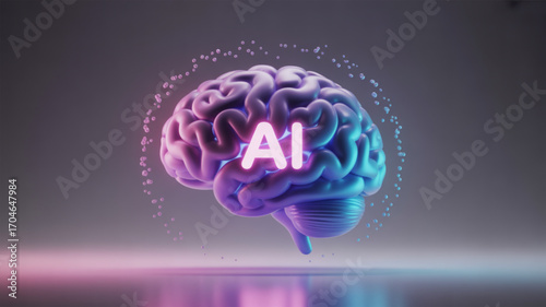 Ai brain technology concept for artificial intelligence and machine learning innovation and future tech