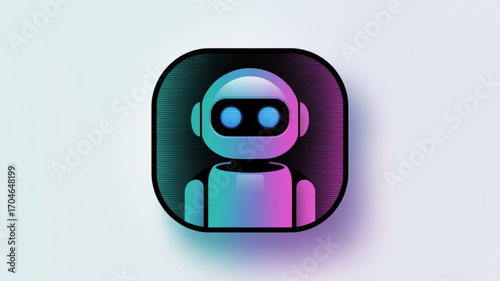 Ai robot avatar icon vector illustration for technology and futuristic concept design elements graphic asset