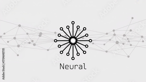 Neural network artificial intelligence ai machine learning deep learning connection nodes data science concept