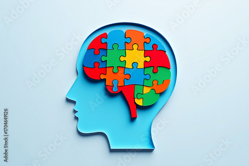 Wallpaper Mural A colorful brain: solve the puzzle of the mind. Torontodigital.ca