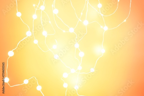 Bright abstract background with glowing elements