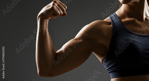 Muscular arm flexion