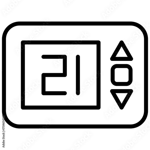 Thermostat Outline Icon