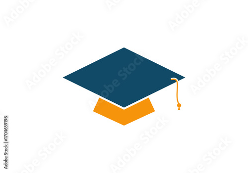 graduation hat logo vector template illustration