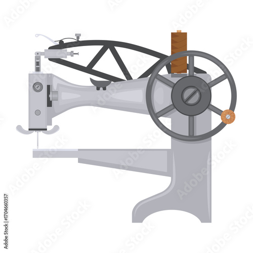 Vintage Sewing Machine An Antique Device for Crafting Leather Goods