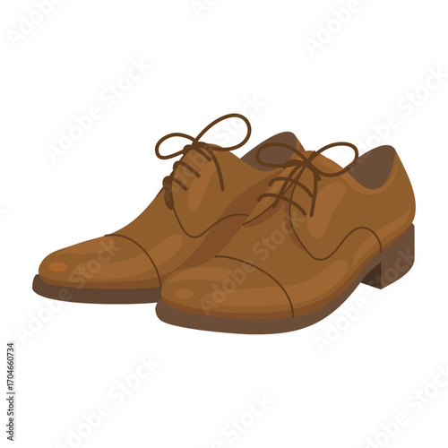 Classic Brown Leather Oxford Shoes for Men