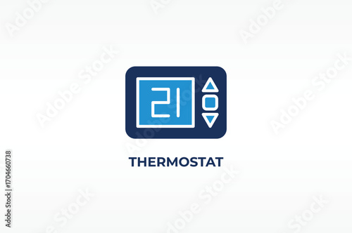 THERMOSTAT vector, icon or logo sign isolated symbol illustration
