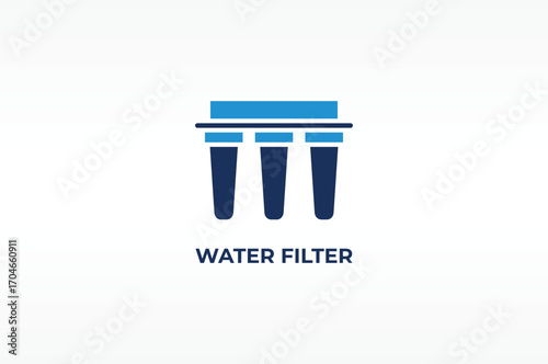 WATER FILTER vector, icon or logo sign isolated symbol illustration