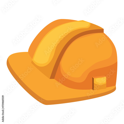 Construction Safety First A Vibrant Illustration of a Protective Hard Hat