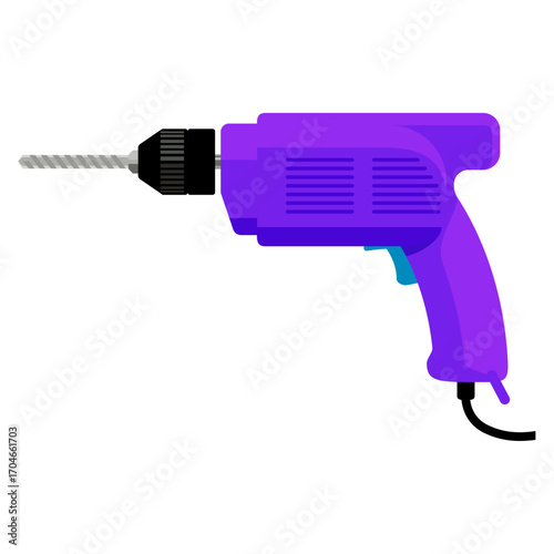 Purple Drill A Construction Tool for DIY Projects and Repairs