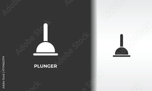 Plunger Vector, Icon Or Logo Sign Isolated Symbol Illustration