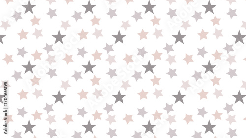A seamless background illustration dotted with elegant gray and pink stars