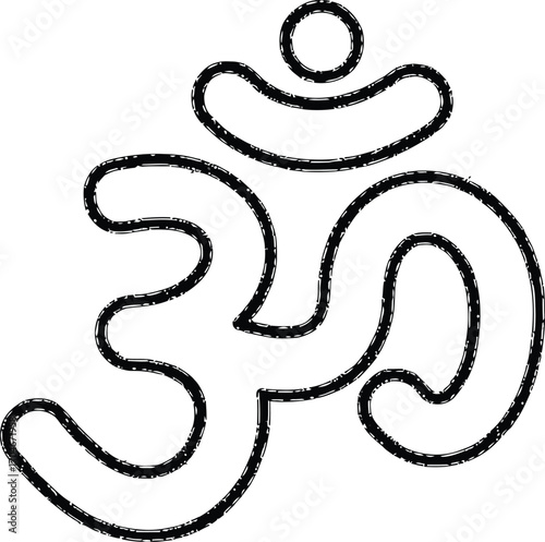 Sacred Om symbol representing peace and spiritual awakening for meditation and yoga