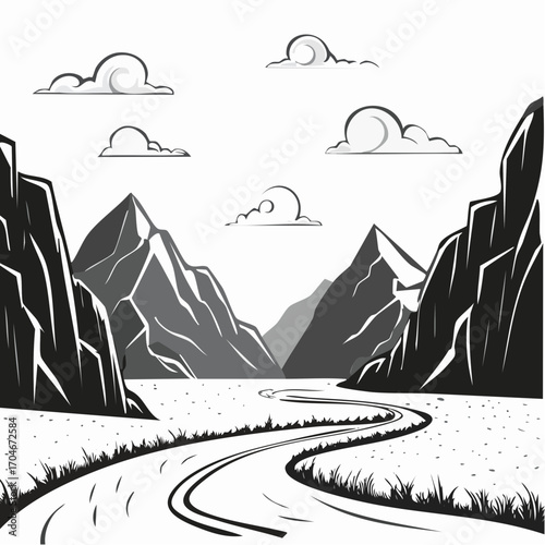Tableau sur toile Rocky mountain gorge