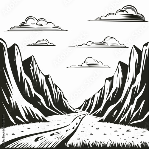 Slika na platnu Rocky mountain gorge
