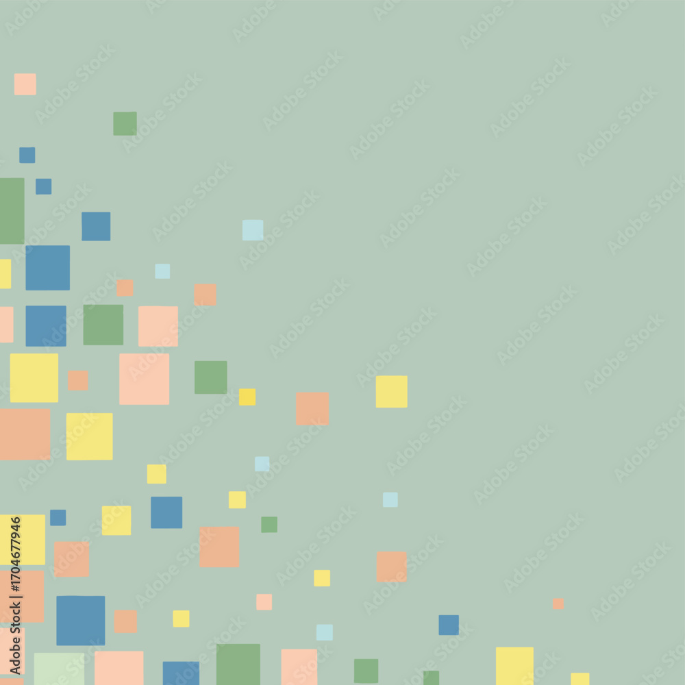 Obraz premium Abstract colorful square background with pastel tones, and geometric design Minimalist art.
