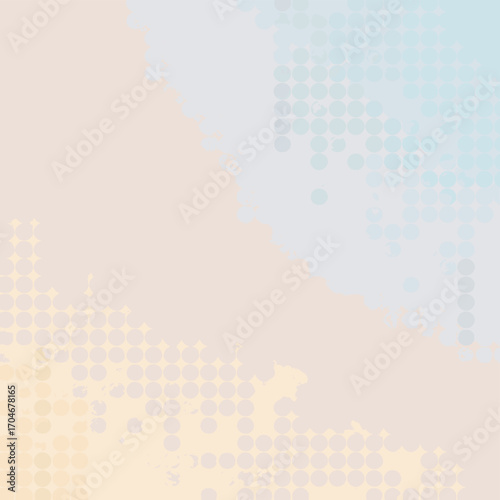 Abstract digital pattern with a contemporary graphic with dot and pastel gradient.