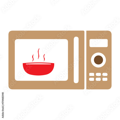 Microwave With Hot Food