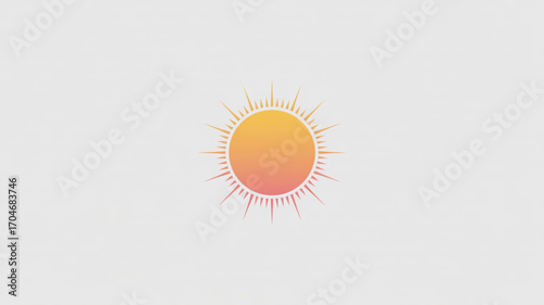 Download sun vector illustration with gradient effect for summer designs and sunny weather forecast icon 100