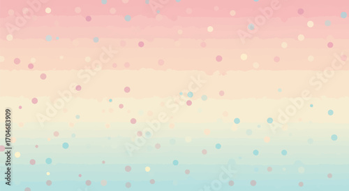 Pastel gradient background with scattered confetti Abstract celebration with birthday party.