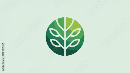 Green leaf logo design for eco friendly company or nature related business branding vector illustration