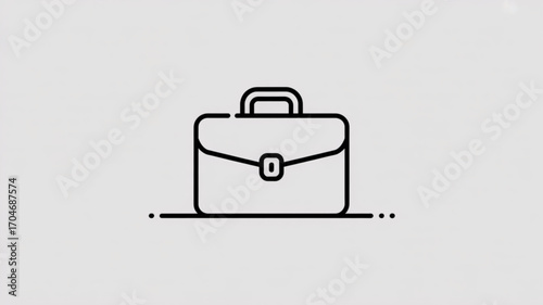 Minimalist business briefcase vector icon for professional use and office work and career growth design