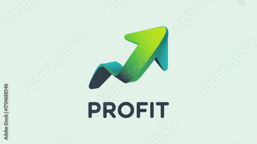 Profit growth arrow increase business financial success investment strategy concept illustration vector