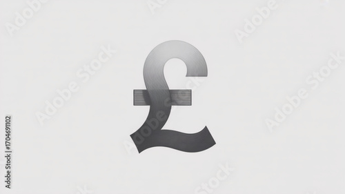 Pound sterling sign illustration british currency symbol financial graphic design money exchange rate business 100