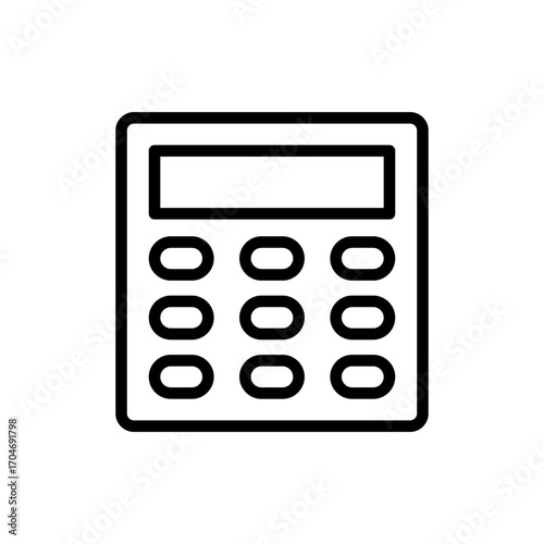 Calculator icon symbol for apps and websites. Accounting calculator sign and symbol.
