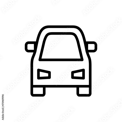 Car icon symbol for apps and websites. car sign and symbol. small sedan