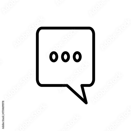 Chat icon symbol for apps and websites. speech bubble sign and symbol. comment icon. message