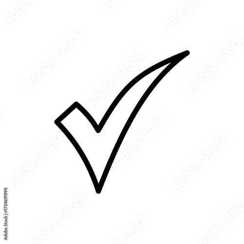 Check mark icon symbol for apps and websites. Tick mark sign and symbol