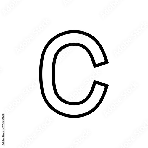 Copyright icon symbol for apps and websites. copyright sign and symbol