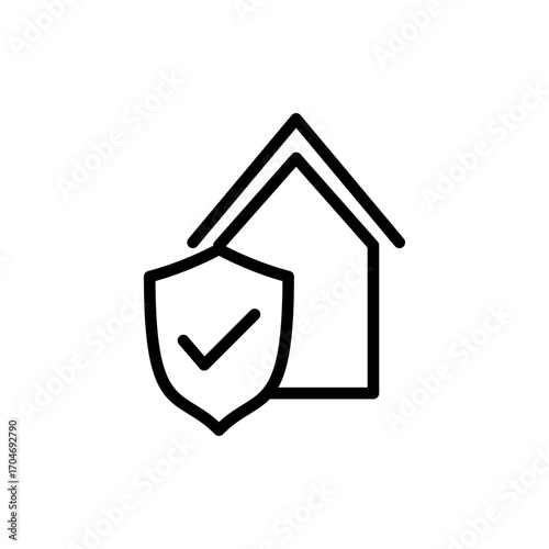 home insurance icon symbol for apps and websites. home protection sign and symbol