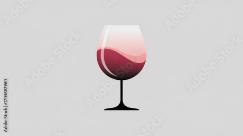 Red wine glass illustration for wine tasting events and wine bar promotions and wine related designs