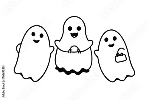 three wise men cartoon illustration vector doll art design icon