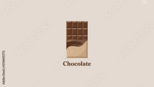 Delicious chocolate bar vector graphic for chocolate lovers and dessert enthusiasts design element art