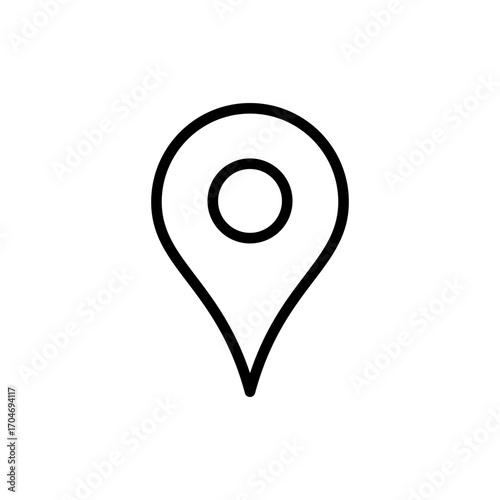 Pin icon symbol for apps and websites. Location sign and symbol. destination icon. map pin