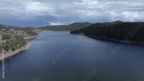Drone shot of reservoir
