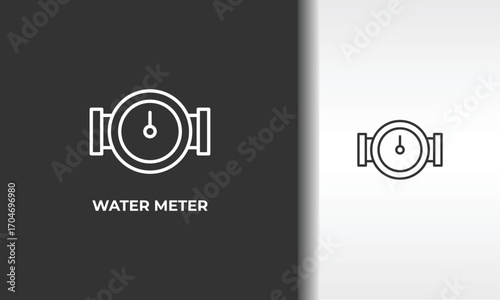 Water Meter Vector, Icon Or Logo Sign Isolated Symbol Illustration