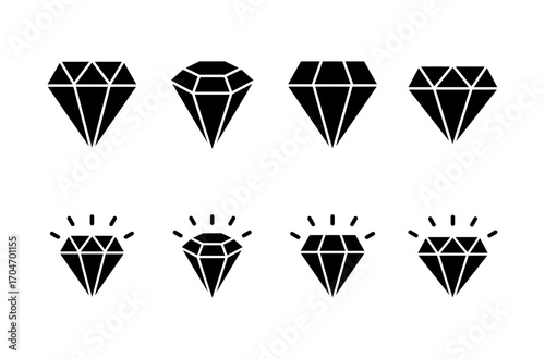 Diamond icon logo design. diamond gems sign and symbol