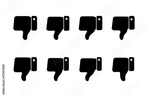 Dislike icon logo design. dislike sign and symbol. Hand with thumb down