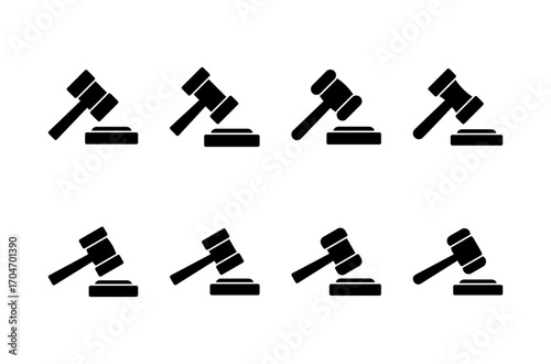 Gavel icon logo design. judge gavel sign and symbol. law icon. auction hammer