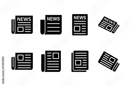 Newspaper icon logo design. news paper sign and symbolign