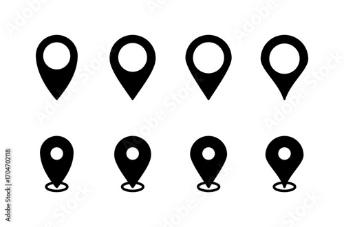 Free Download Pin icon logo design. Location sign and symbol. destination icon. map pin - GFXLoad