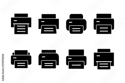 Print icon logo design. printer sign and symbol