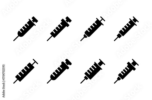 Syringe icon logo design. injection sign and symbol.vaccine icon